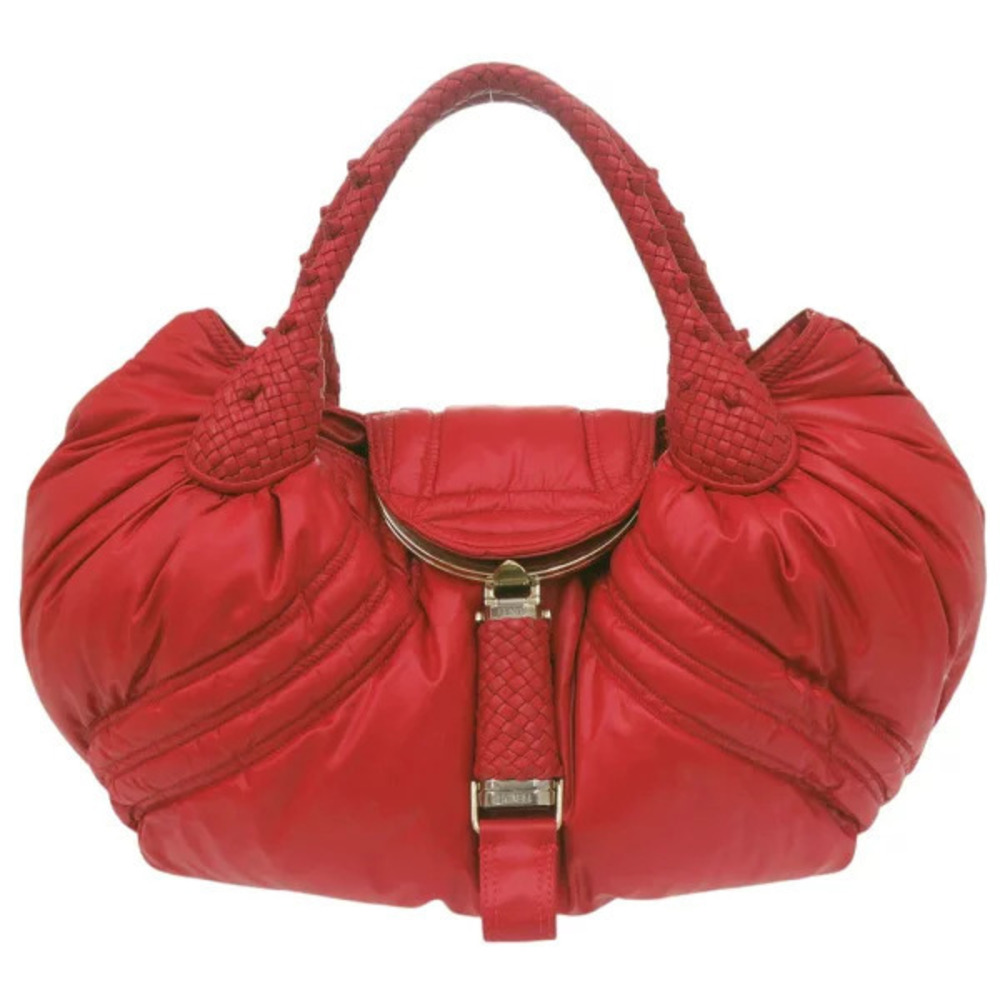 Fendi x Moncler Spy Bag Handbag Leather Red